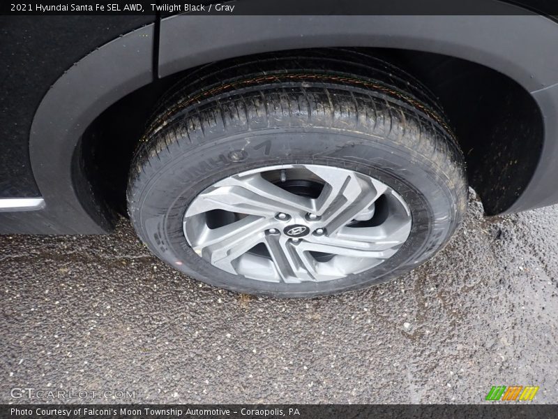 Twilight Black / Gray 2021 Hyundai Santa Fe SEL AWD