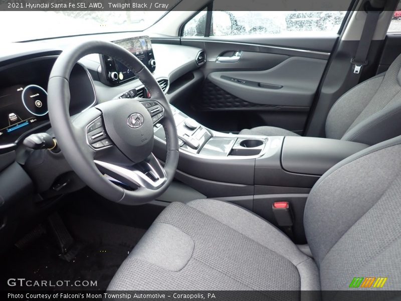 Twilight Black / Gray 2021 Hyundai Santa Fe SEL AWD