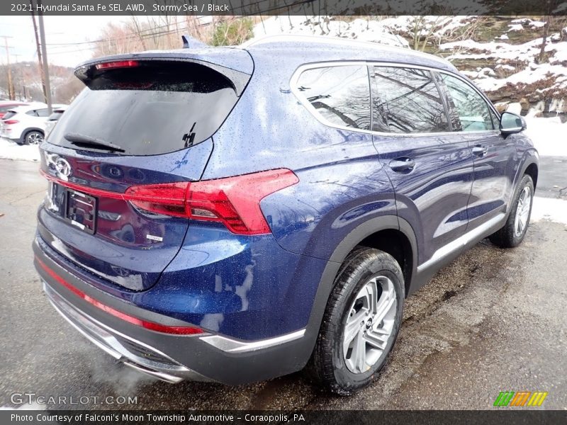 Stormy Sea / Black 2021 Hyundai Santa Fe SEL AWD