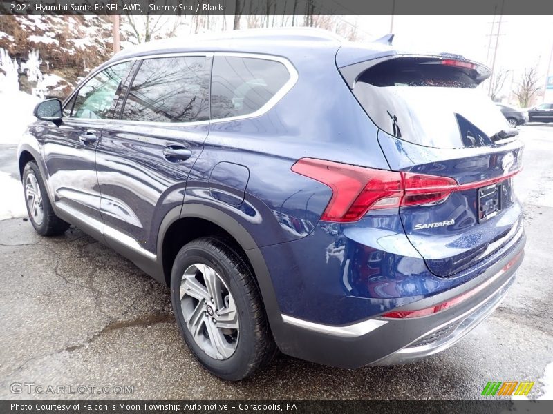 Stormy Sea / Black 2021 Hyundai Santa Fe SEL AWD