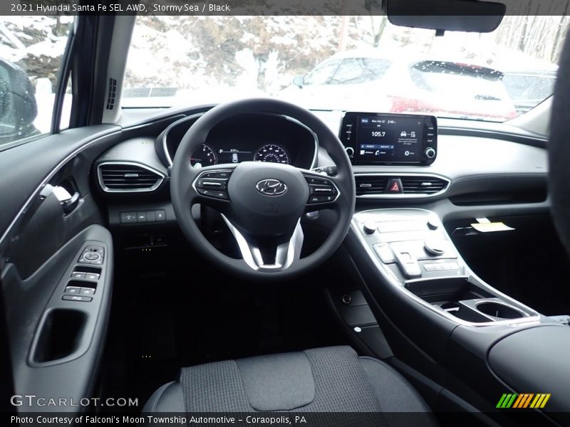 Stormy Sea / Black 2021 Hyundai Santa Fe SEL AWD