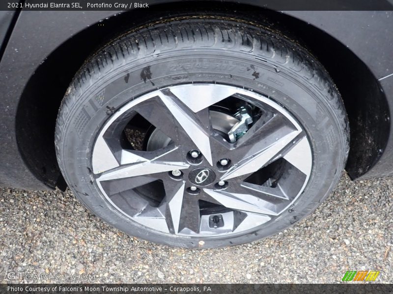 Portofino Gray / Black 2021 Hyundai Elantra SEL
