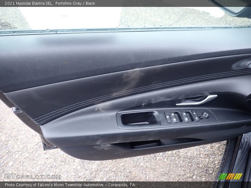 Portofino Gray / Black 2021 Hyundai Elantra SEL