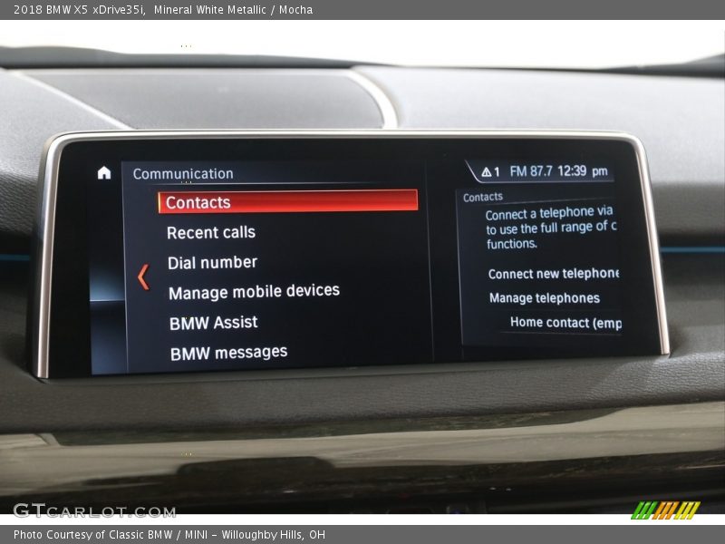 Mineral White Metallic / Mocha 2018 BMW X5 xDrive35i