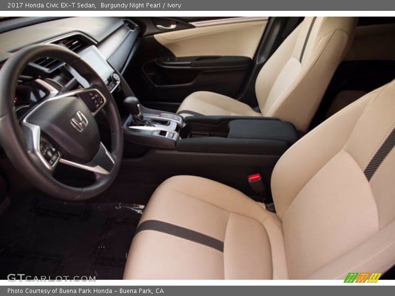 Burgundy Night Pearl / Ivory 2017 Honda Civic EX-T Sedan