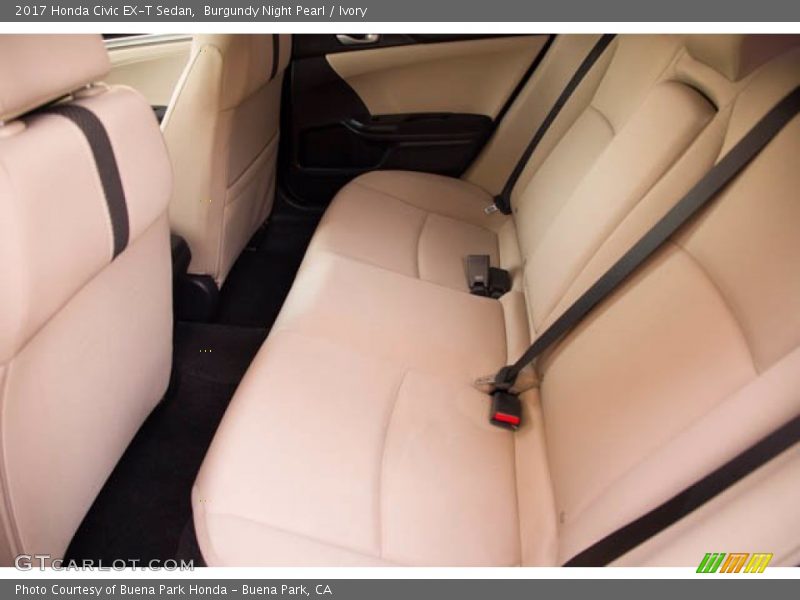 Rear Seat of 2017 Civic EX-T Sedan
