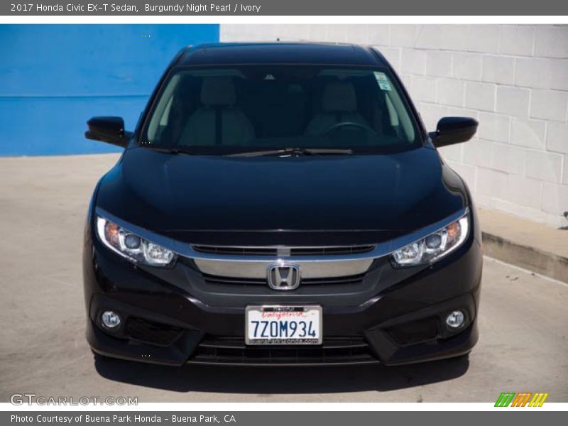 Burgundy Night Pearl / Ivory 2017 Honda Civic EX-T Sedan