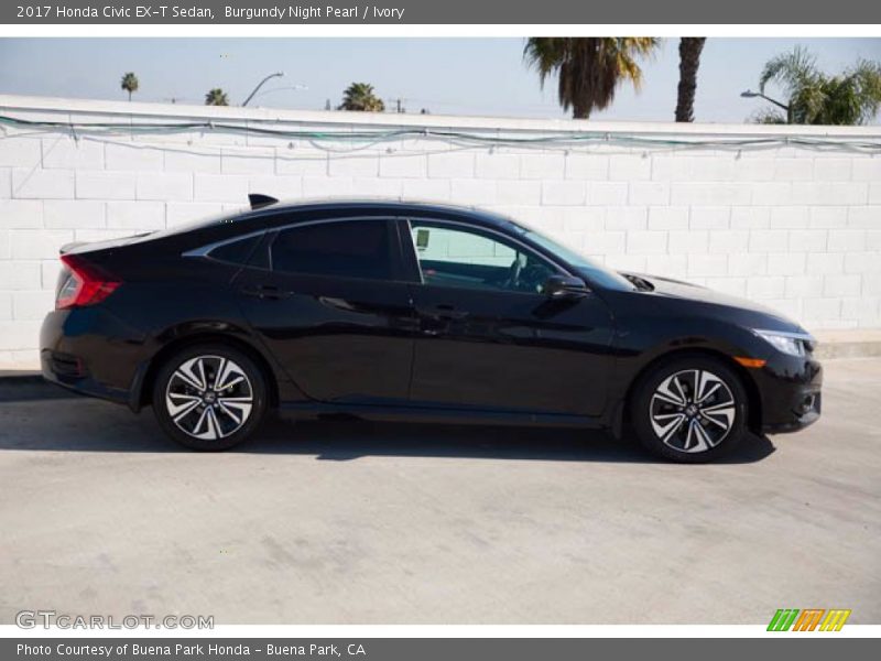 Burgundy Night Pearl / Ivory 2017 Honda Civic EX-T Sedan