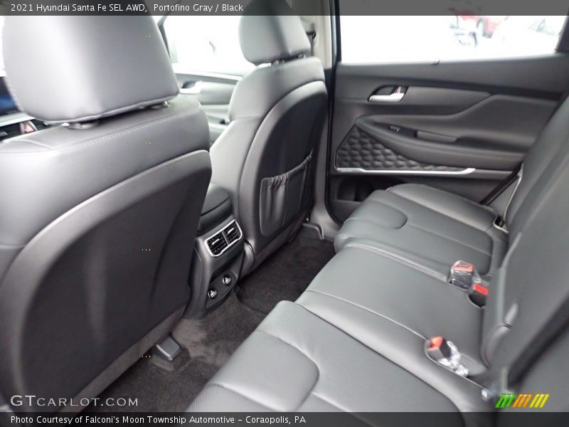 Portofino Gray / Black 2021 Hyundai Santa Fe SEL AWD