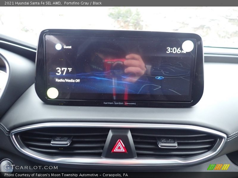 Portofino Gray / Black 2021 Hyundai Santa Fe SEL AWD
