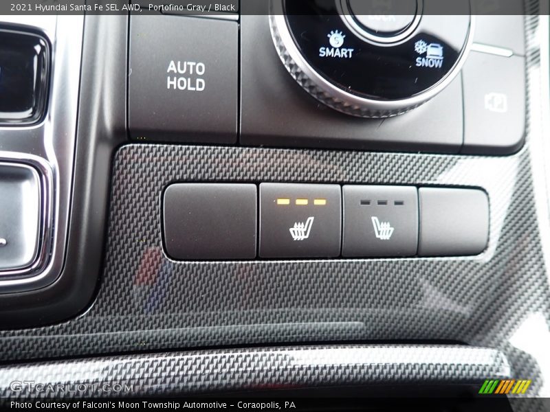 Portofino Gray / Black 2021 Hyundai Santa Fe SEL AWD