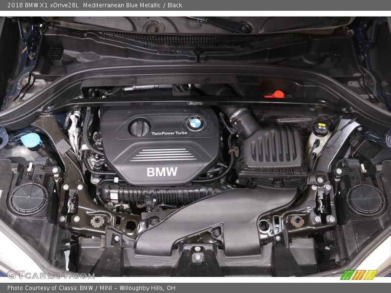 Mediterranean Blue Metallic / Black 2018 BMW X1 xDrive28i