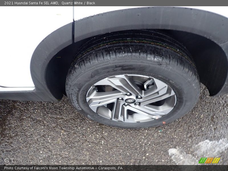 Quartz White / Black 2021 Hyundai Santa Fe SEL AWD