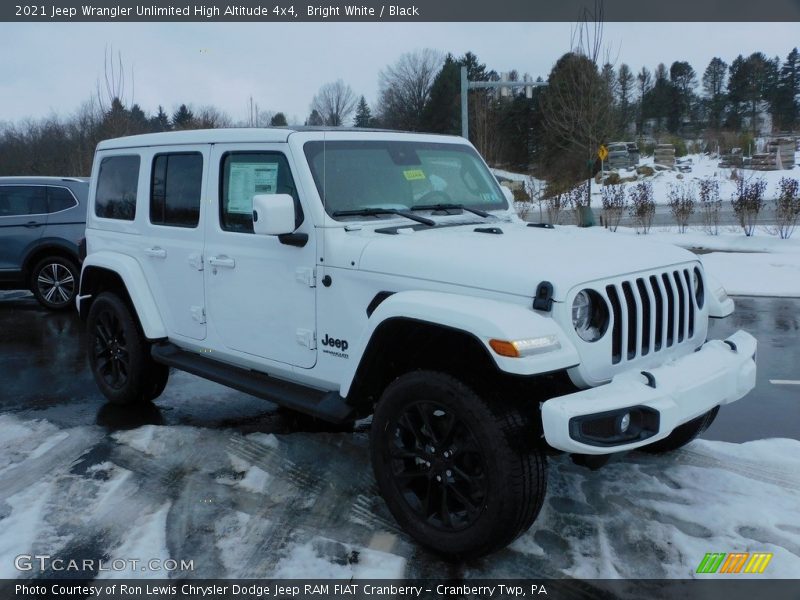 Bright White / Black 2021 Jeep Wrangler Unlimited High Altitude 4x4