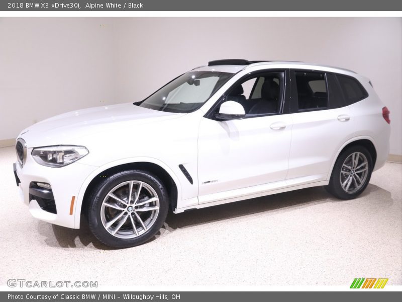 Alpine White / Black 2018 BMW X3 xDrive30i