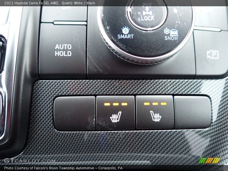 Quartz White / Black 2021 Hyundai Santa Fe SEL AWD