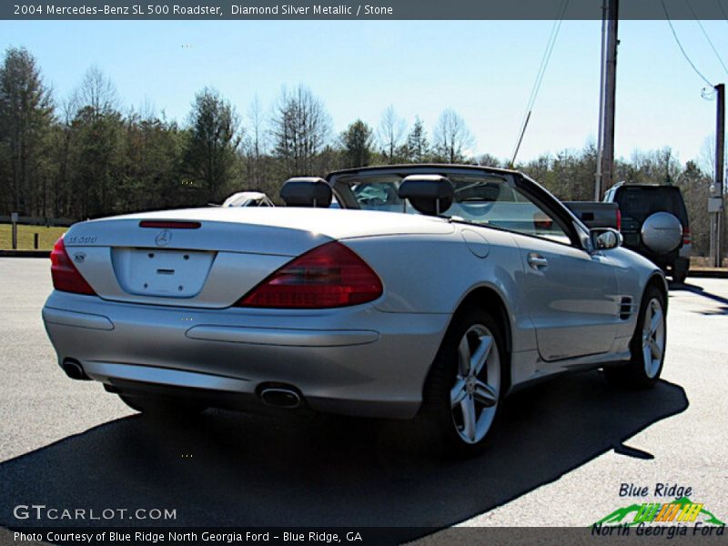 Diamond Silver Metallic / Stone 2004 Mercedes-Benz SL 500 Roadster
