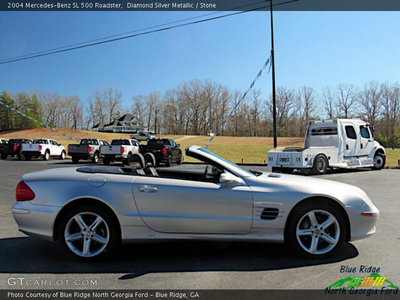 Diamond Silver Metallic / Stone 2004 Mercedes-Benz SL 500 Roadster