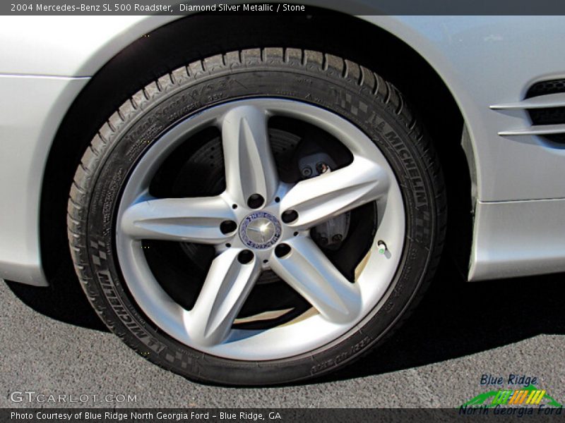 Diamond Silver Metallic / Stone 2004 Mercedes-Benz SL 500 Roadster
