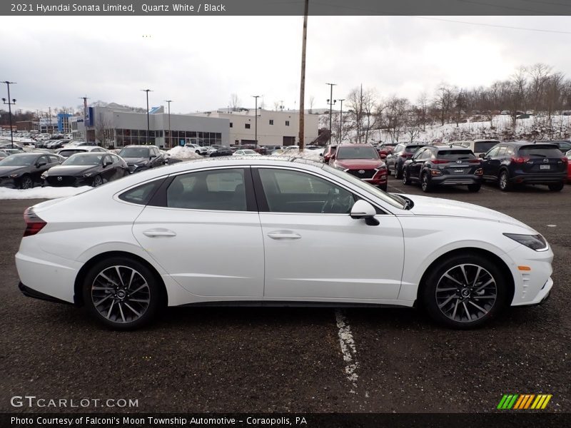 Quartz White / Black 2021 Hyundai Sonata Limited