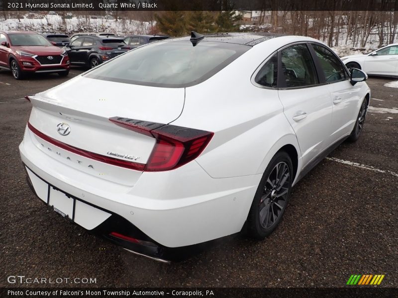 Quartz White / Black 2021 Hyundai Sonata Limited
