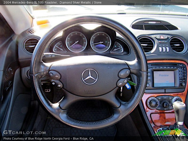 Diamond Silver Metallic / Stone 2004 Mercedes-Benz SL 500 Roadster