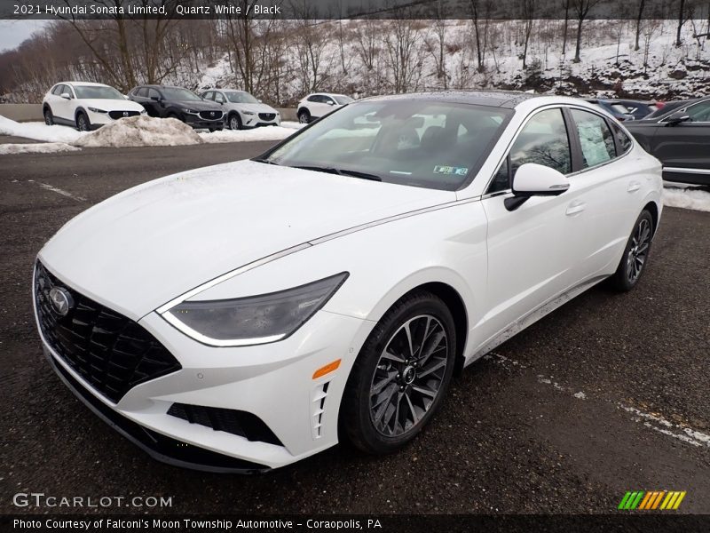 Quartz White / Black 2021 Hyundai Sonata Limited