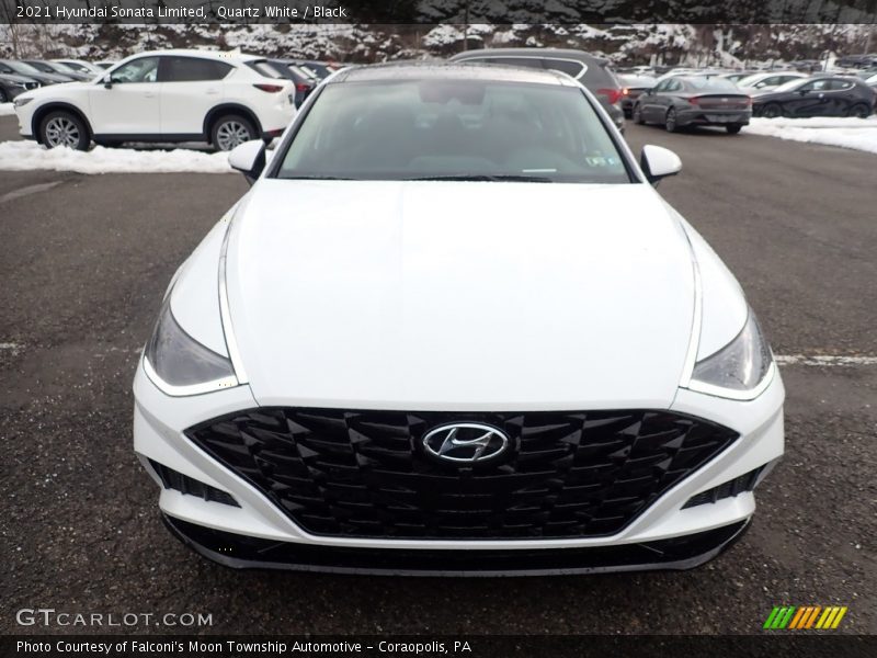 Quartz White / Black 2021 Hyundai Sonata Limited
