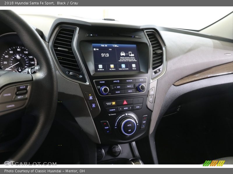 Black / Gray 2018 Hyundai Santa Fe Sport