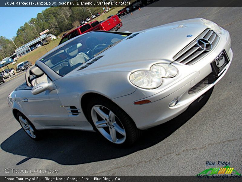 Diamond Silver Metallic / Stone 2004 Mercedes-Benz SL 500 Roadster
