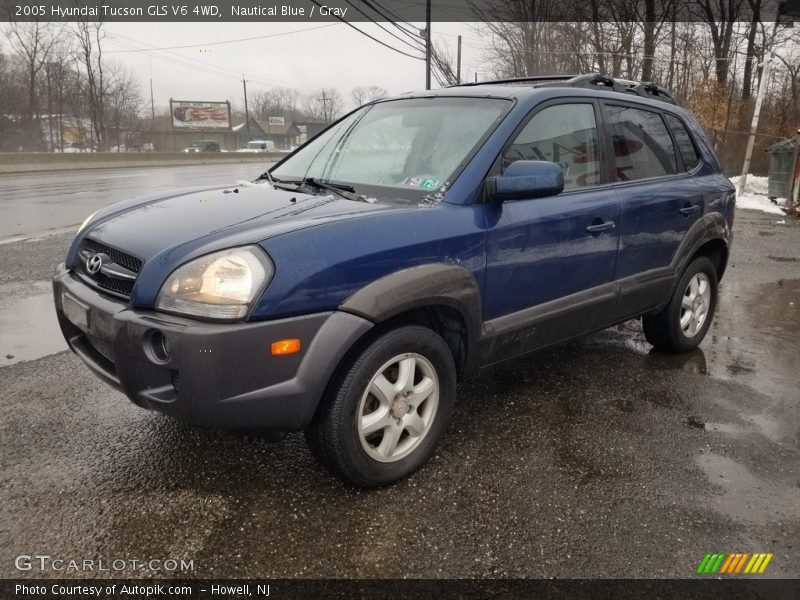 Nautical Blue / Gray 2005 Hyundai Tucson GLS V6 4WD
