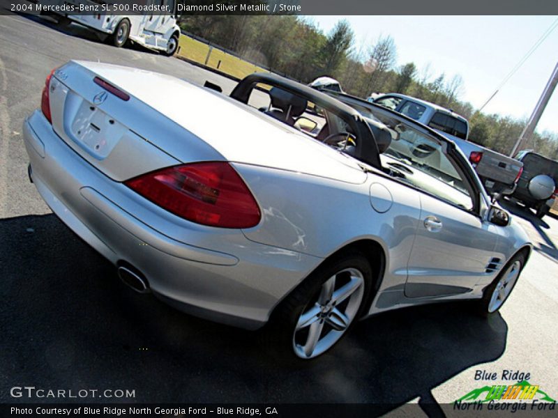 Diamond Silver Metallic / Stone 2004 Mercedes-Benz SL 500 Roadster