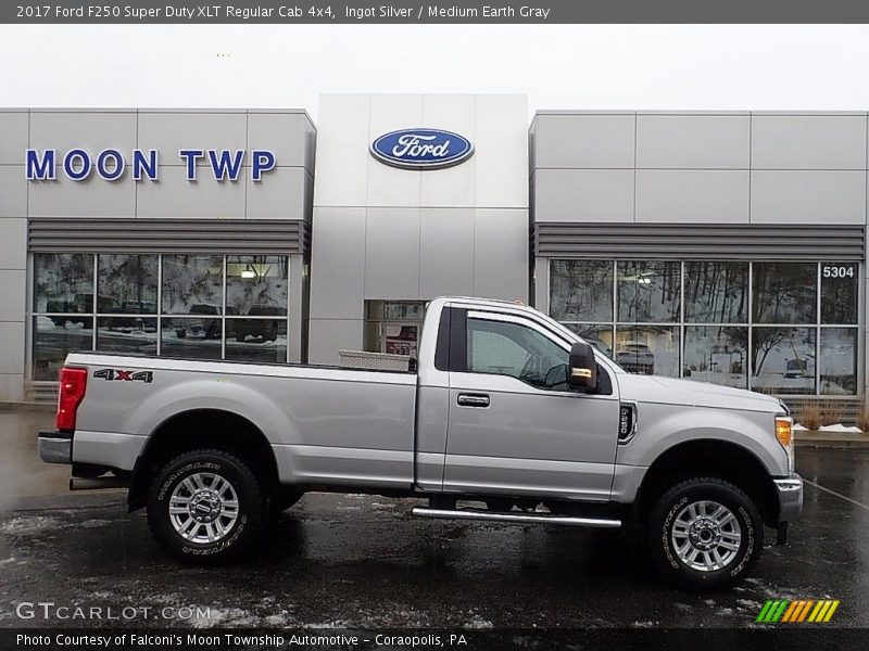 Ingot Silver / Medium Earth Gray 2017 Ford F250 Super Duty XLT Regular Cab 4x4