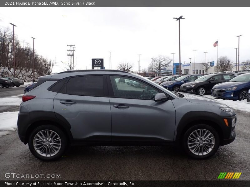 Sonic Silver / Black 2021 Hyundai Kona SEL AWD