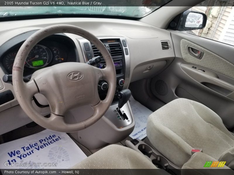 Nautical Blue / Gray 2005 Hyundai Tucson GLS V6 4WD