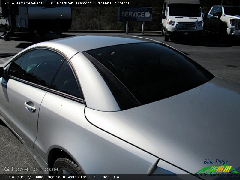 Diamond Silver Metallic / Stone 2004 Mercedes-Benz SL 500 Roadster