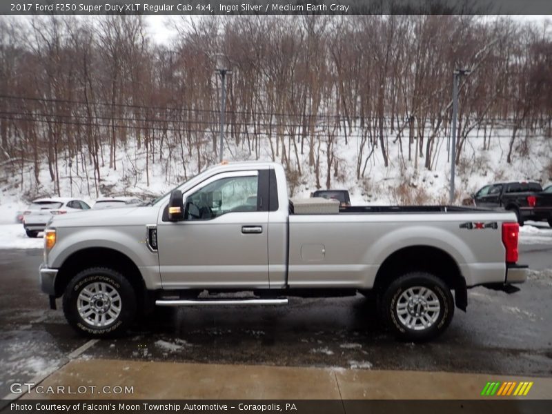 Ingot Silver / Medium Earth Gray 2017 Ford F250 Super Duty XLT Regular Cab 4x4
