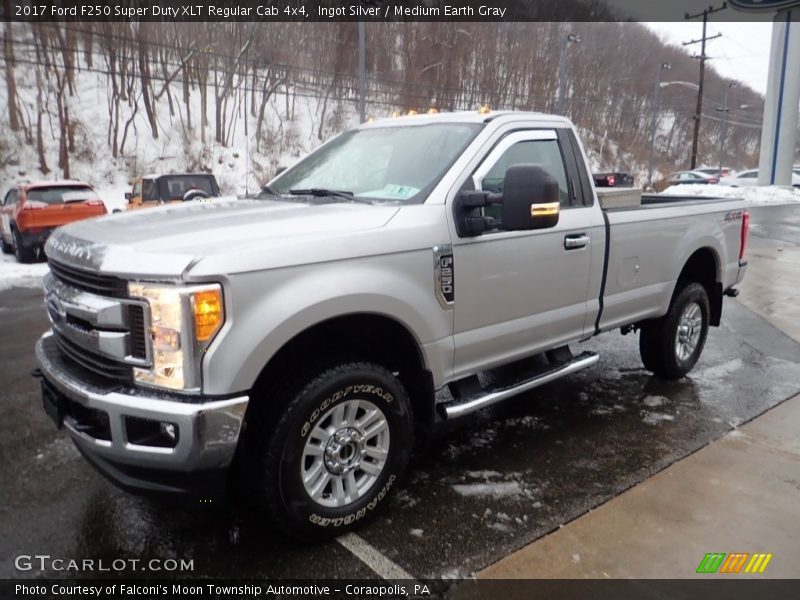 Ingot Silver / Medium Earth Gray 2017 Ford F250 Super Duty XLT Regular Cab 4x4