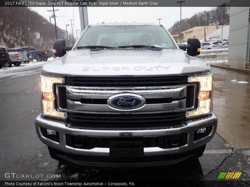 Ingot Silver / Medium Earth Gray 2017 Ford F250 Super Duty XLT Regular Cab 4x4