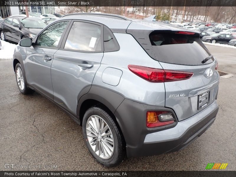 Sonic Silver / Black 2021 Hyundai Kona SEL AWD