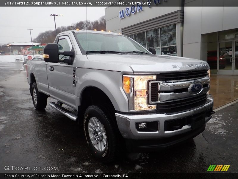 Ingot Silver / Medium Earth Gray 2017 Ford F250 Super Duty XLT Regular Cab 4x4