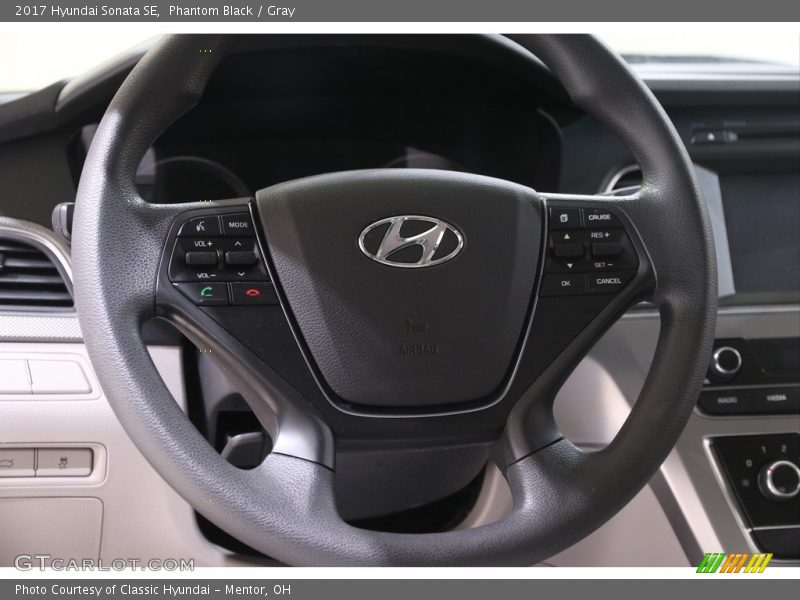Phantom Black / Gray 2017 Hyundai Sonata SE
