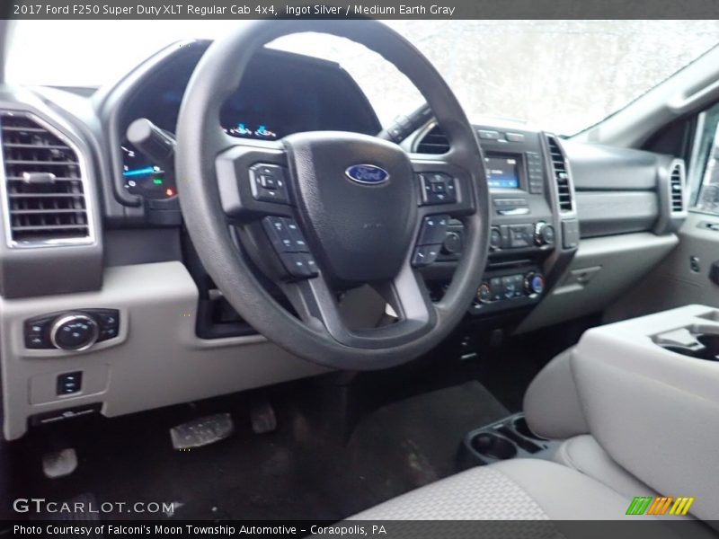 Ingot Silver / Medium Earth Gray 2017 Ford F250 Super Duty XLT Regular Cab 4x4