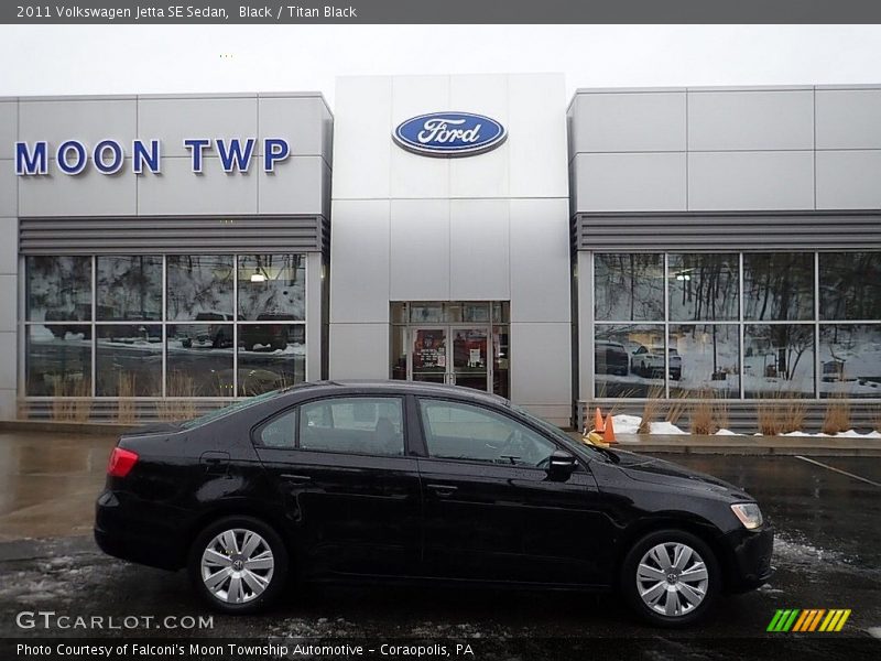 Black / Titan Black 2011 Volkswagen Jetta SE Sedan