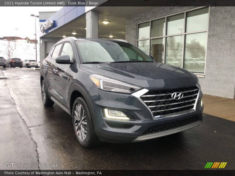 Dusk Blue / Beige 2021 Hyundai Tucson Limited AWD
