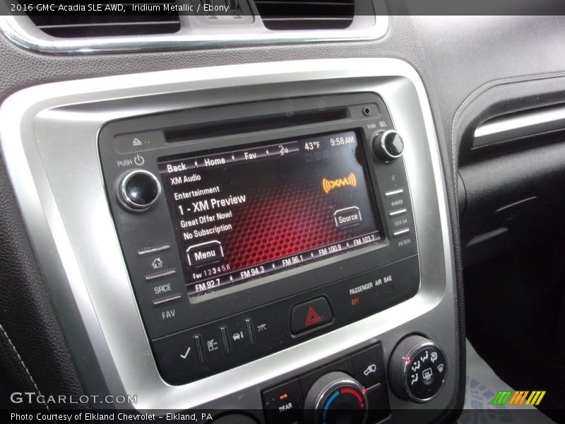 Iridium Metallic / Ebony 2016 GMC Acadia SLE AWD