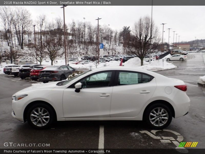 Snowflake White Pearl Mica / Black 2018 Mazda MAZDA3 Sport 4 Door