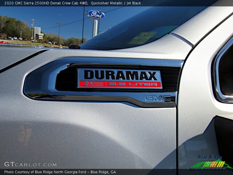 Quicksilver Metallic / Jet Black 2020 GMC Sierra 2500HD Denali Crew Cab 4WD
