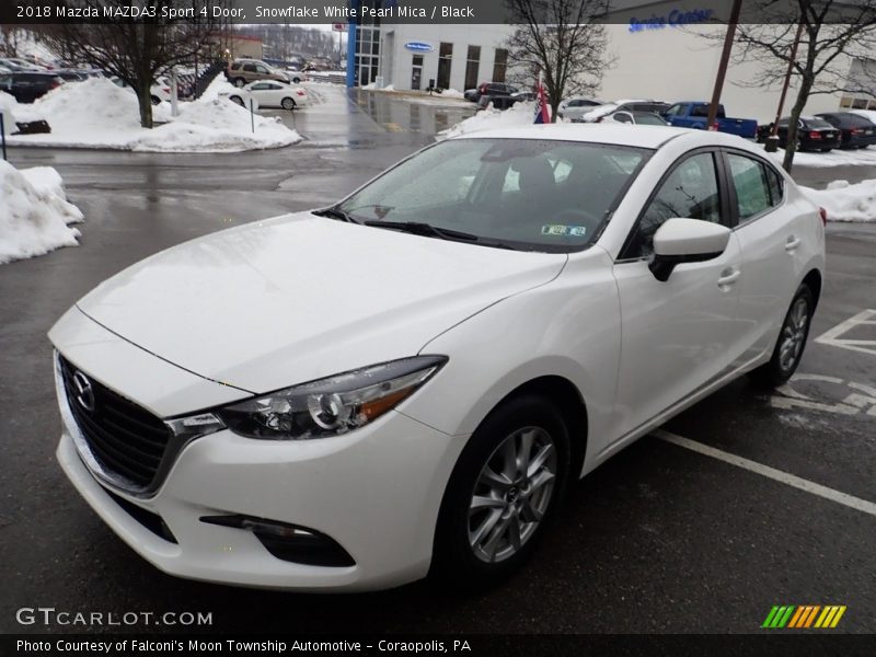 Snowflake White Pearl Mica / Black 2018 Mazda MAZDA3 Sport 4 Door