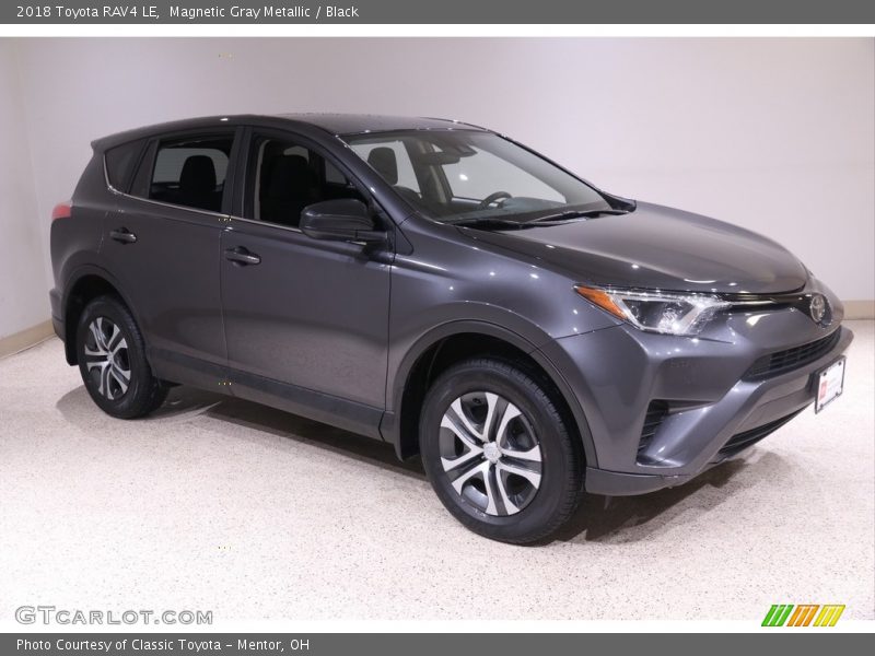 Magnetic Gray Metallic / Black 2018 Toyota RAV4 LE